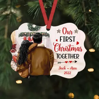 Personalized Couple Christmas Benelux Ornament - Thegiftio