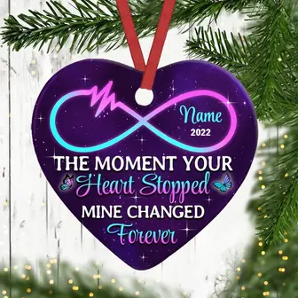 Personalized Family Memo Heart Ornament - Thegiftio UK