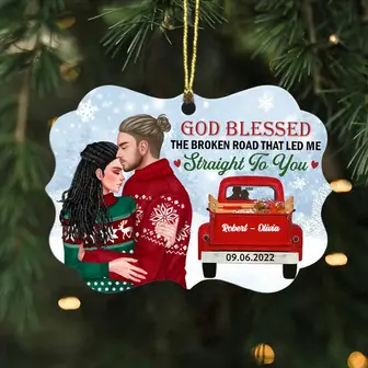 Personalized Christmas Couple Benelux Ornament - Thegiftio UK