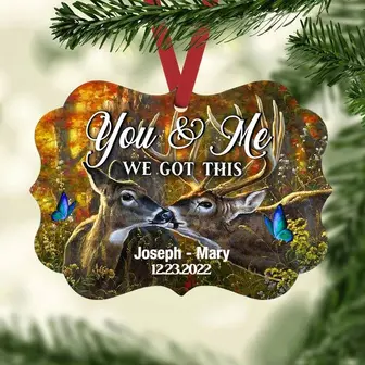 Personalized Deer Hunting Couple We Got This MDF Benelux Ornament - Thegiftio UK