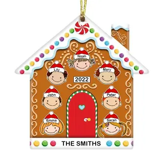 Personalized Family Gingerbread House Ornament - Thegiftio