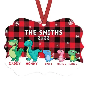 Personalized Family Papasaurus Mamasaurus Benelux Ornament - Thegiftio UK