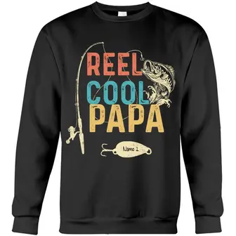 Personalized Reel Cool Grandpa Fishing Sweatshirt - Thegiftio UK