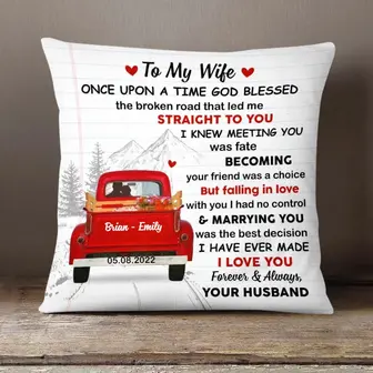Personalized God Bless The Road Couple Pillow - Thegiftio UK