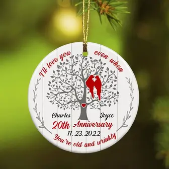 Personalized Wedding Anniversary Couple Ornament - Thegiftio UK