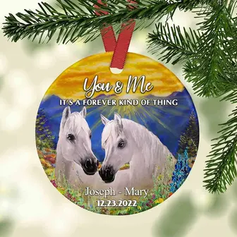 Personalized Forever Horses Couple Ornament - Thegiftio UK