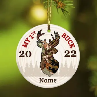 Personalized My First Duck And Doe Hunting Deer Ornament - Thegiftio