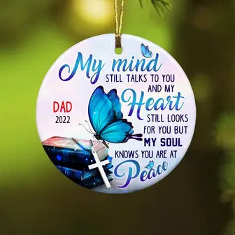 Personalized Memorial Butterfly Heaven Ornament - Thegiftio