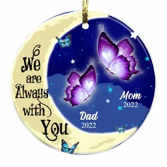 Personalized Memo Butterfly Circle Ornament - Thegiftio