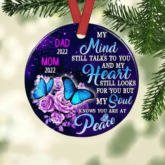 Personalized My Mind Still Rose Memorial Ornament - Thegiftio UK