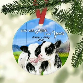 Personalized You Are Mine Cows Couple Ornament - Thegiftio UK