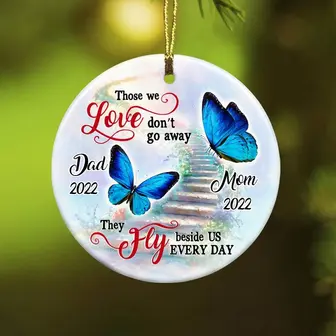 Personalized Memorial Butterfly Heaven Ornament - Thegiftio