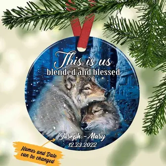 Personalized This Is Us Wolf Couple Ornament - Thegiftio