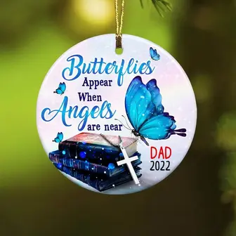 Personalized Memorial Butterfly Heaven Ornament - Thegiftio