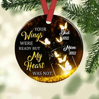 Personalized Memorial Butterfly Heaven Ornament - Thegiftio