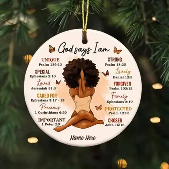 Personalized BWA God Says Circle Ornament - Thegiftio