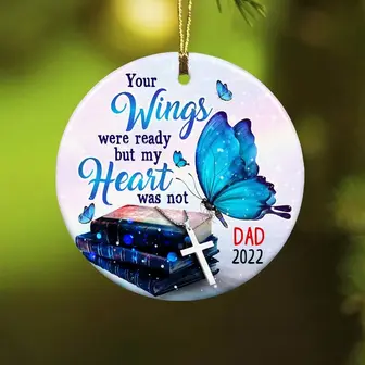 Personalized Memorial Butterfly Heaven Ornament - Thegiftio