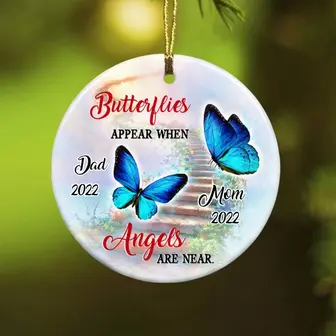 Personalized Memorial Butterfly Heaven Ornament - Thegiftio