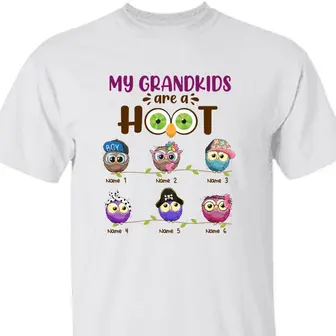 Personalized Grandma Owl White T Shirt - Thegiftio UK