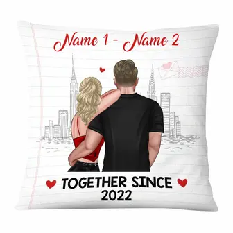 Personalized Couple Together Since Pillow - Thegiftio