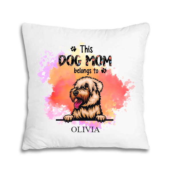 Custom Dog Mom Pillow | Custom Name | Gifts For Dog Mom | Personalized Dog Mom Pillow | Seseable CA