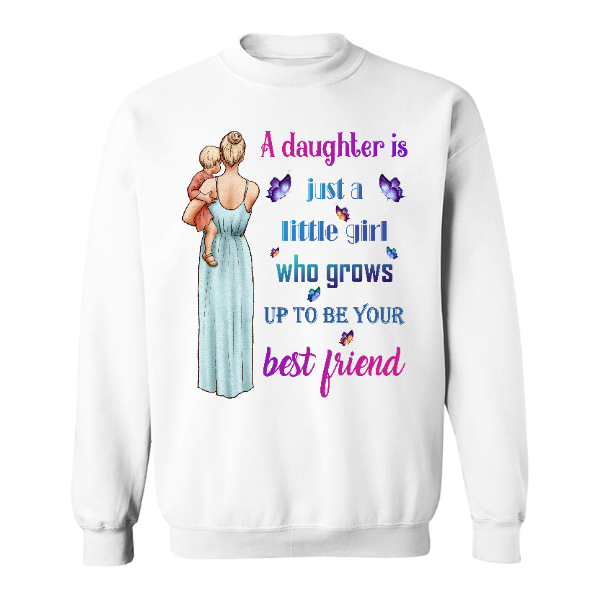 Custom A Daughter Is Just A Little Girl Who Grows Up To Be Your Best Friend | Custom Name | Mothers Day Gifts Daughter | Personalized Mom And Daughter