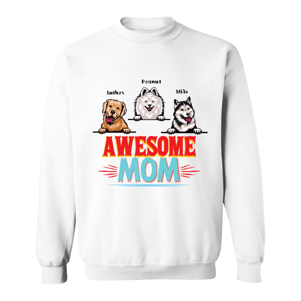 Custom Awesome Dog Mom | Custom Name | Dog Moms Gifts | Personalized Dog Mom | Seseable CA