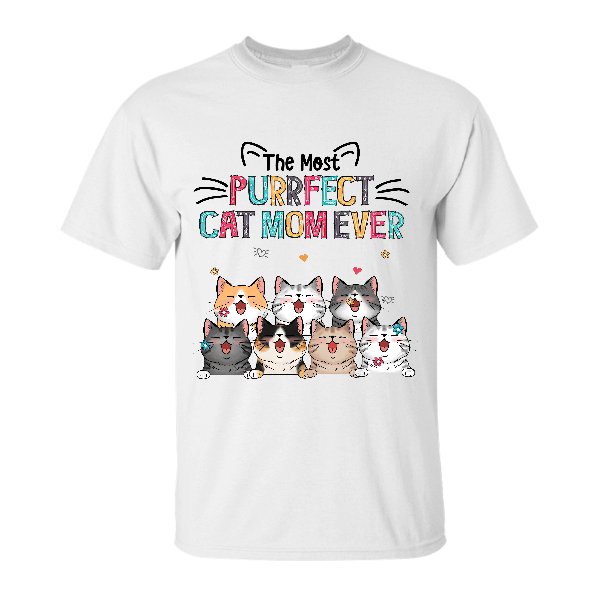 Custom Funny Cat Mom The Most Purrfect Cat Mom Ever | Custom Name | Cat Moms Gifts | Personalized Cat Mom Custom Acrylic Plaque Vertical | Seseable CA