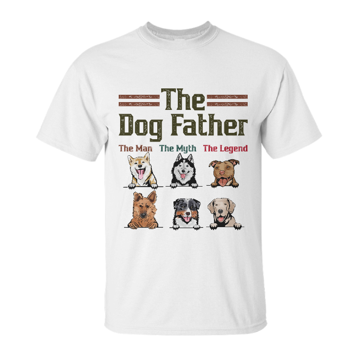 Custom The Dog Father The Man The Myth The Legend Retro | Custom Name | Dog Dads Gifts | Personalized Dog Dad