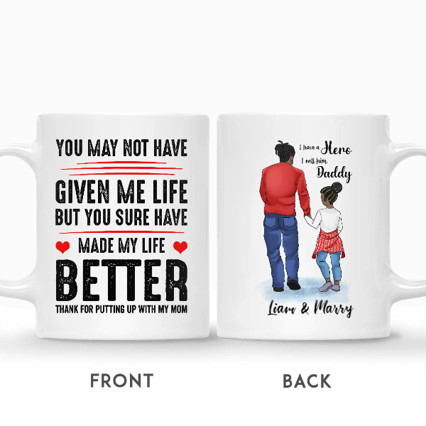 Custom Bonus Dad You May Not Have Given Me Life | Custom Name | Fathers Day Gift for Stepdad | Personalized Stepdad | Seseable CA