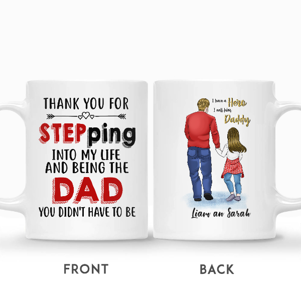 Custom Thank You For Being The Dad You Do Not Have To Be | Custom Name | Bonus Dad Step Fathers Day Gift From Daughter Son | Personalized Stepdad | Seseable CA