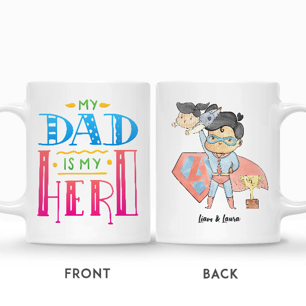 Custom My Dad Is My Hero | Custom Name | Funny Fathers Day Gifts | Personalized Fathers Day | Seseable CA