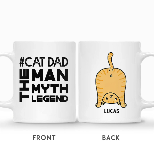 Custom Name Best Cat Dad The Man The Myth The Legend | Seseable CA