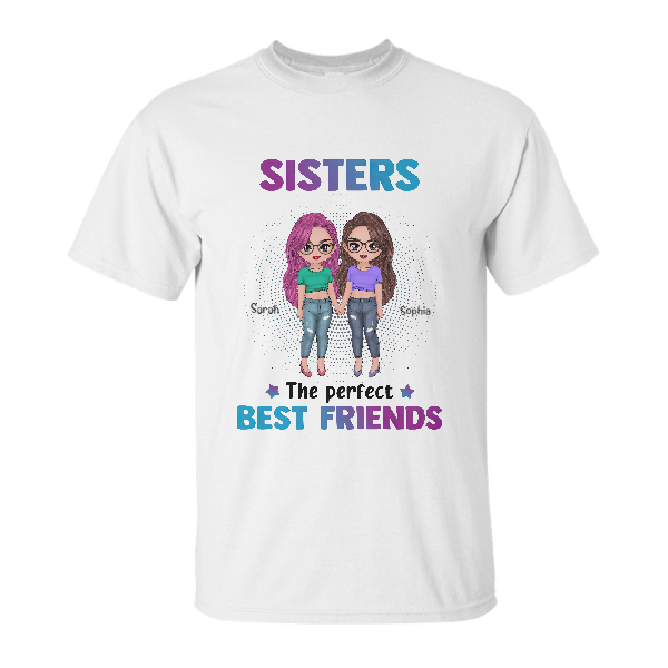 Custom Sisters Perfect Best Friends Modern Girls | Custom Name | Best Friend Birthday Gifts | Personalized Best Friend | Seseable CA