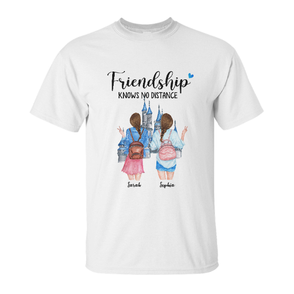 Custom Friendship Knows No Distance | Custom Name | Birthday Gifts For Besties | Personalized Best Friend | Seseable CA