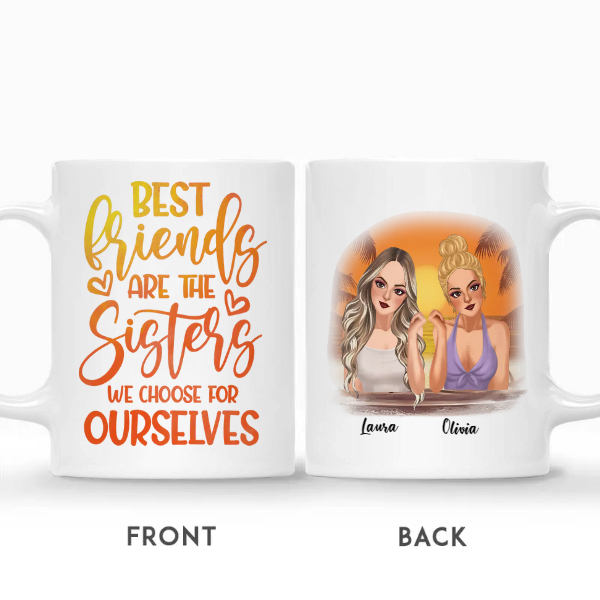 Custom Pretty Girls Best Friend Are The Sisters We Choose Summerset | Custom Name | Birthday Gifts For Besties | Personalized Best Friend | Seseable CA