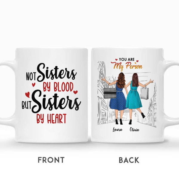Custom Name Shopping Girls Not Sisters By Blood But Sisters By Heart Gift For Friends Personalized Best Friend | Seseable CA