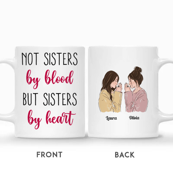 Custom Name Drinking Girls Not Sisters By Blood But Sisters By Heart Gift For Friends Personalized Best Friend