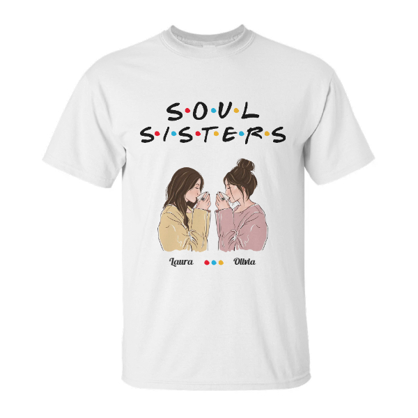 Custom Name Drinking Girls Soul Sister Gift For Friends Personalized Best Friend | Seseable CA
