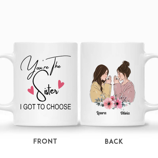 Custom Name Drinking Girls You Are The Sister I Got To Choose Gift For Friends Personalized Best Friend