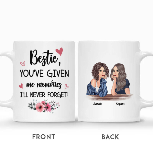 Custom Best Friends Gifts Personalized Name Gift Ideas For Bestie You Have Given Me Memories | Seseable CA