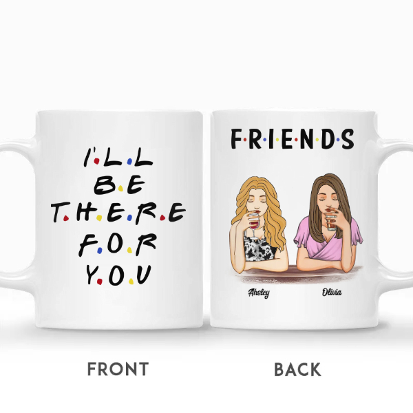 Custom Best Friends Gifts Personalized Name Birthday Gift For Bestie Drinking Team I Will Be There For You | Seseable CA