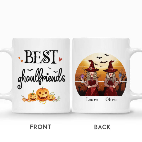 Custom Halloween Party Gifts Personalized Name Gift For Bestie Best Ghoulfriend