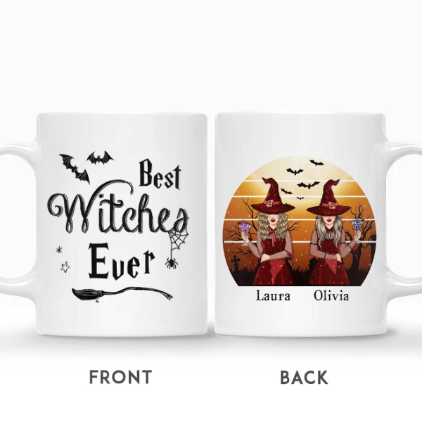 Custom Halloween Party Gifts Personalized Name Gift For Bestie Best Witches Ever