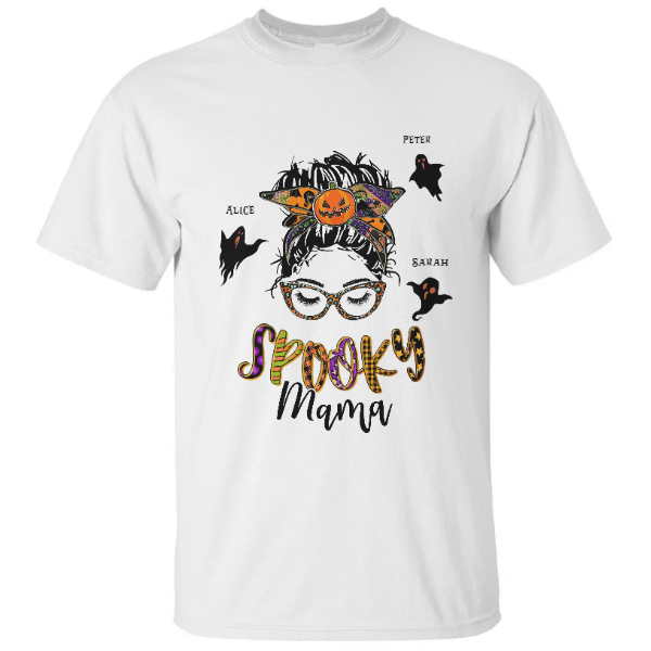 Custom Halloween Mom Gifts Personalized Name Gift For Moms Mimi One Spooky Mama | Seseable CA