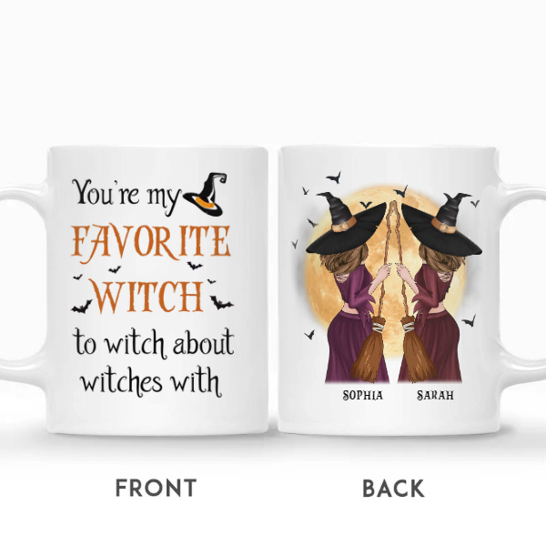 Custom Halloween Witches Together Gifts Personalized Name Gift For Besties You Are My Favorite Witch To Witch About Witches With | Seseable CA