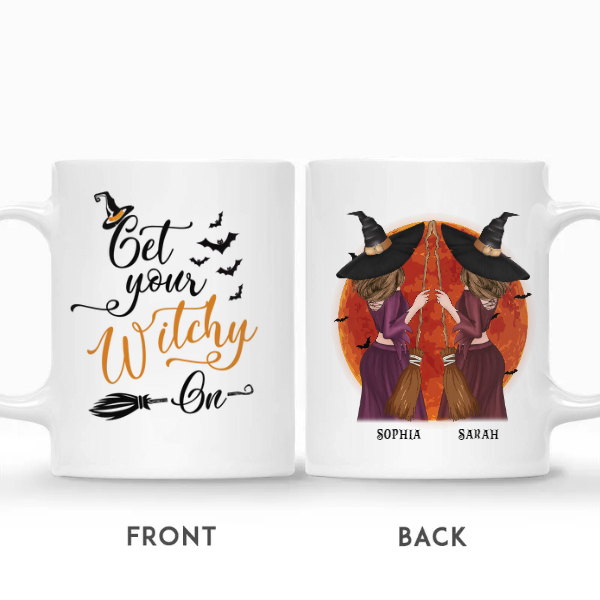 Custom Halloween Witches Together Gifts Personalized Name Gifts For Friends Get Your Witchy On