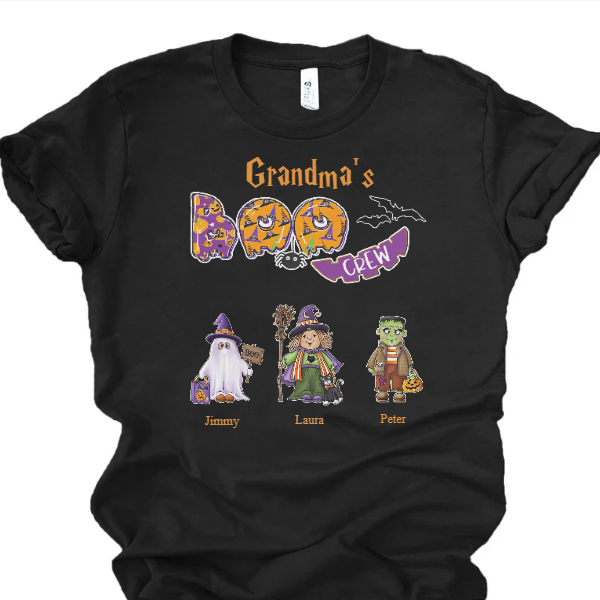 Custom Halloween Grandma Gifts Personalized Name Gift For Nanas Moms Grandmas Boo Crew