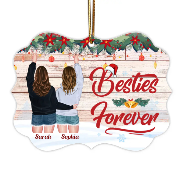 Custom Christmas Best Friends Gifts Personalized Name Gift For Friends Bestie Forever