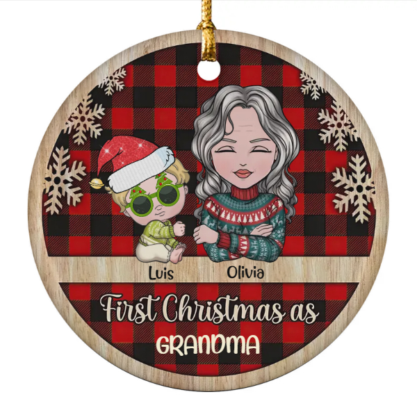 Custom Christmas Grandma Gifts Personalized Name Gift For Grandma Nana Mimi First Christmas Grandma | Seseable CA